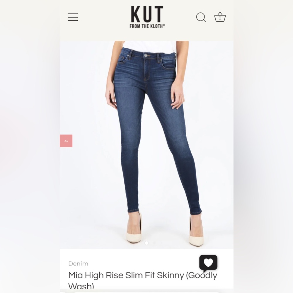 Dark wash. Skinny with great stretch. Kut from the Kloth Mia Skinny size 10